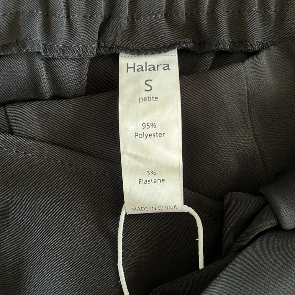 NWT HALARA High Waisted Tie Side Invisible Zipper Wide Leg Work Pants S Petite - Picture 8 of 10